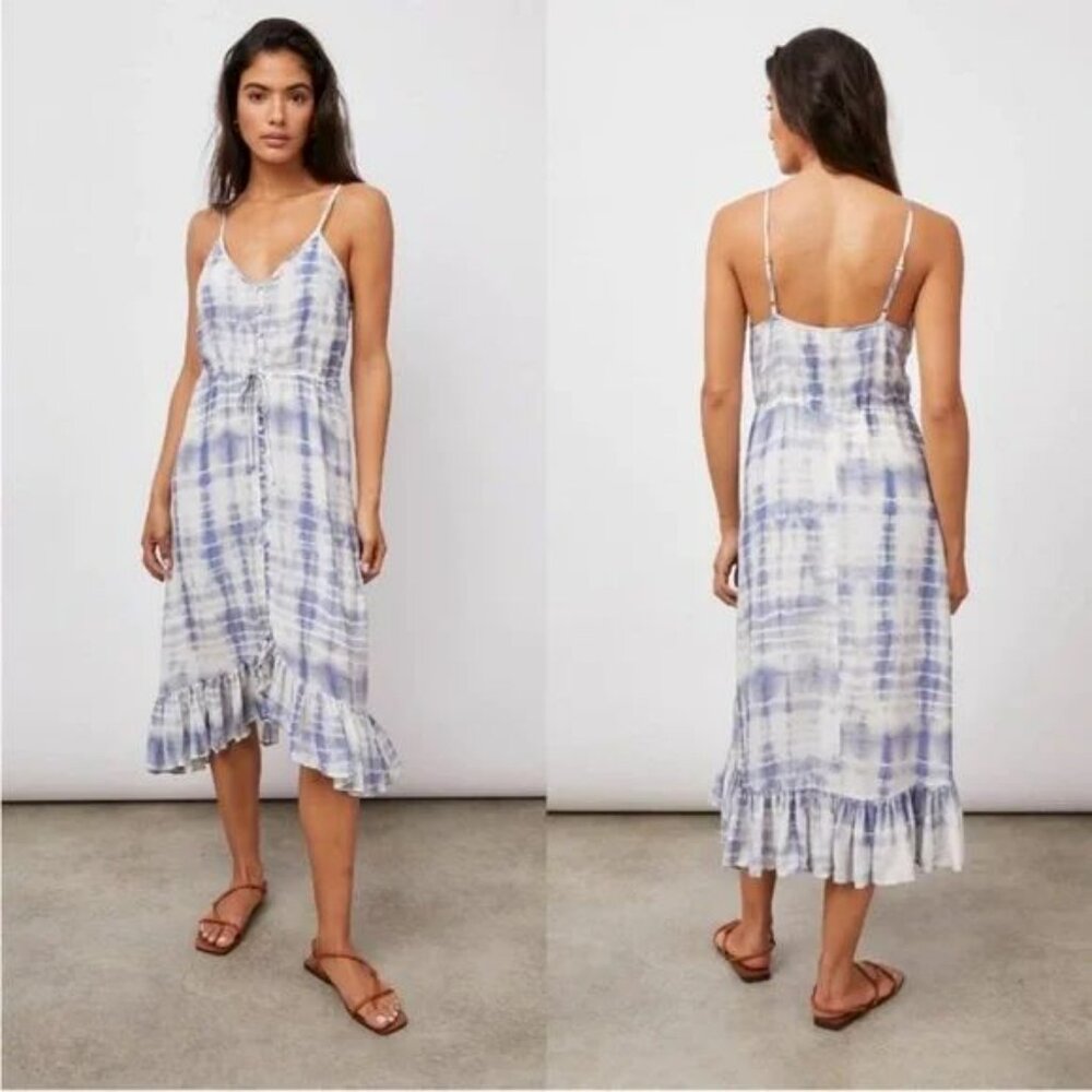 Rails Frida Asymmetrical Midi Dress in Ocean